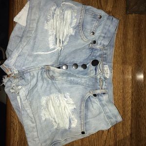 Denim shorts